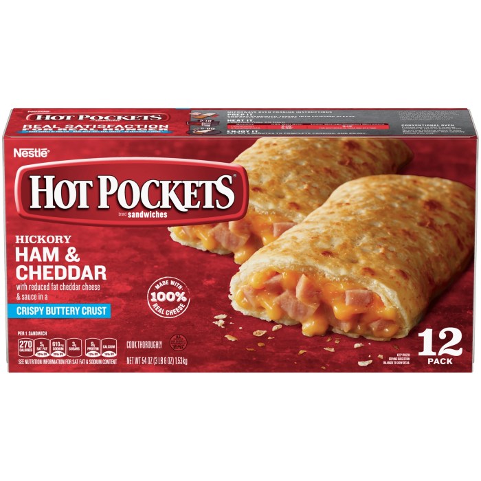 Hot pockets nutrition ham and cheese