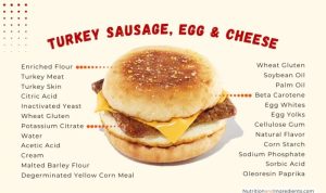 Dunkin turkey sausage egg and cheese nutrition