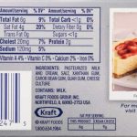 Nutrition of cream cheese