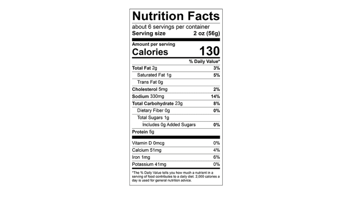 Cheese bread nutrition facts