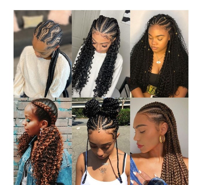 Natural hair braided hairstyles