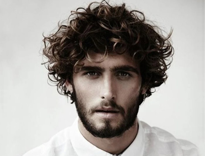 Men hairstyles long curly hair