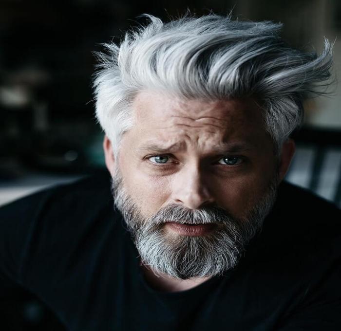 Men's hairstyles gray hair