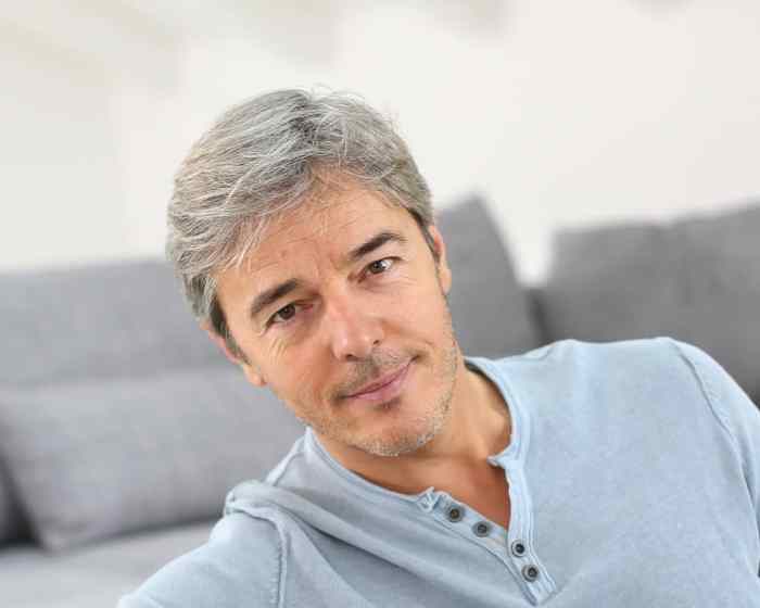 Men's hairstyles gray hair