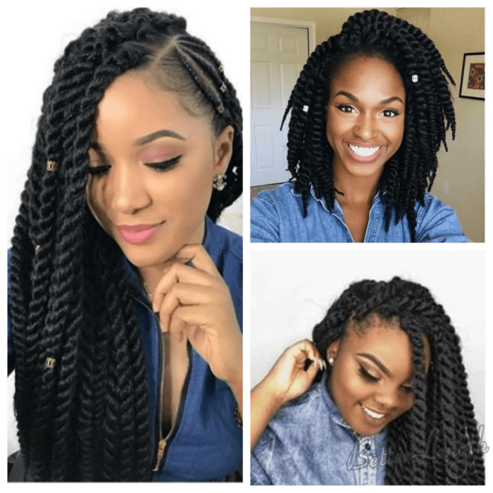 Protective twists havana braids afro betterlength haircut updo