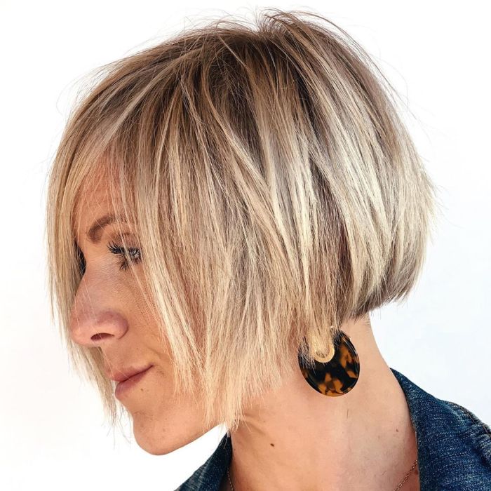 Short hairstyles for thick hair over 50